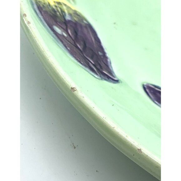 Majolica Tulips Platter Artist Georg Schmider Zell 723 Antique German 11" - Picture 8 of 8